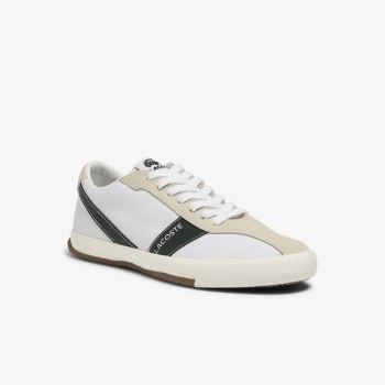 Lacoste Ball Net Lona and Camurça Sneakers Branco | GVFUmx1z