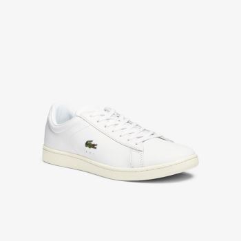 Lacoste Carnaby Evo Couro Accent Sneakers Branco Cinzentas | snHguj3p