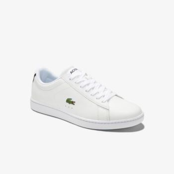 Lacoste Carnaby Evo Mesh-lined Couro Sneakers Branco | VTorSZW5