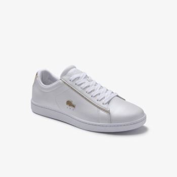 Lacoste Carnaby Evo Satin and Couro Sneakers Branco | 7op9x7wL