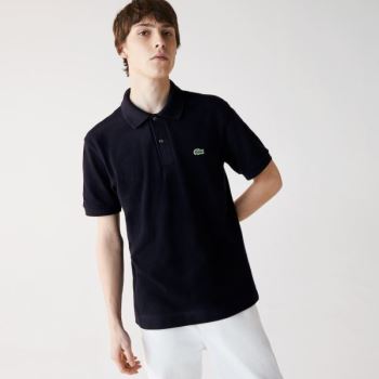 Lacoste Classicos Fit Organic Algodão Piqué Polo Azul Marinho Azuis | 32ZVpEEe