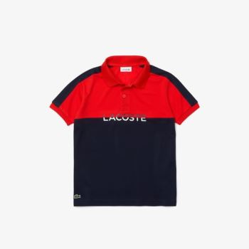 Lacoste Colorblock Respirável Piqué Polo Vermelhas Azul Marinho Azuis | 9XUUNNbv