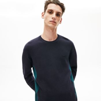 Lacoste Contrast Effects Knit Moletom Azul Marinho Azuis | QQf4HXb4