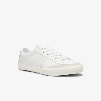 Lacoste Coupole Couro Textured Sneakers Branco Cinzentas | qcA6Bm80