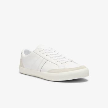 Lacoste Coupole Couro and Camurça Sneakers Branco Cinzentas | 9TG3Si1H