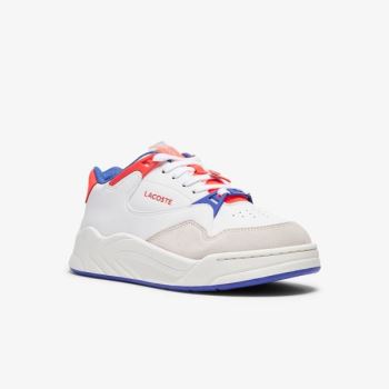 Lacoste Court Slam Sintético and Couro Sneakers Branco Coral | 92GpUB1L