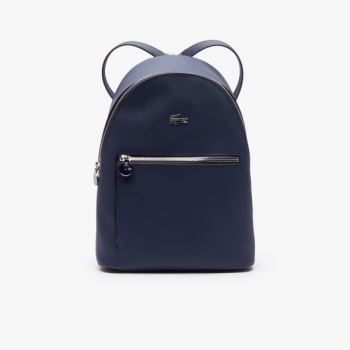 Lacoste Daily Classicos Coated Piqué Lona Backpack Azul Marinho | Coq4bTA0