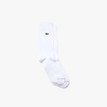 Lacoste Embroidered Crocodile Algodão Blend Socks Branco | hlW6Ys8Y