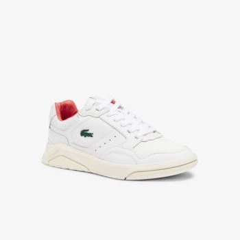 Lacoste Game Advance Luxe Couro Sneakers Branco Bege | Nuy1XEqD