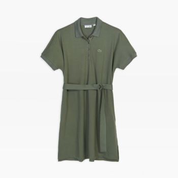 Lacoste Kimono-Sleeved Largos Polo Vestidos Caqui Verdes | cs8NuBkw