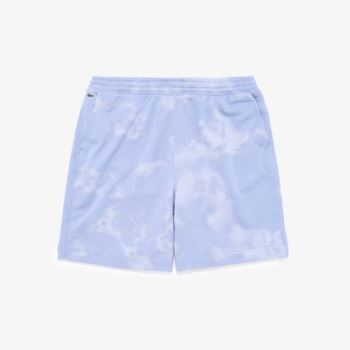 Lacoste LIVE Tie-Dye Print Algodão Fleece Bermudas Roxo | FQ8erqJZ