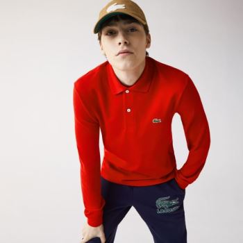 Lacoste Long-Sleeve Classicos Fit L.12.12 Polo Vermelhas | yr0sQBjd