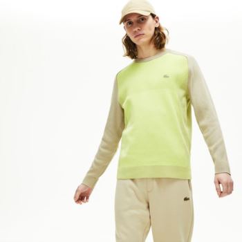 Lacoste Motion Respirável Color-Block Moletom Bege Amarelas | JzSOsWyk