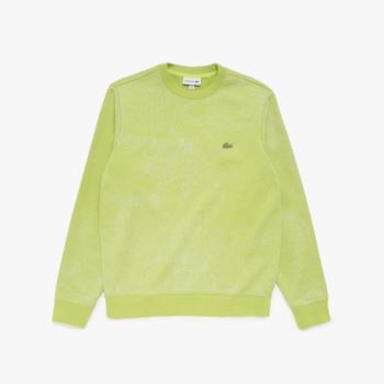 Lacoste Motion Textured Crew Neck Sweatshirt Amarelas | ZtbbVU1w