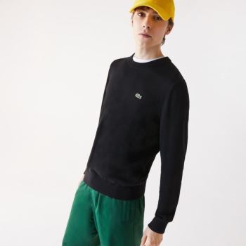 Lacoste Organic Algodão Crew Neck Moletom Pretas | g5ZtIIz8