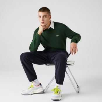 Lacoste Organic Algodão Crew Neck Moletom Verdes | zwWdprDD