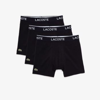 Lacoste Pack of 3 Boxer Cuecas Pretas | 5kJuin8R