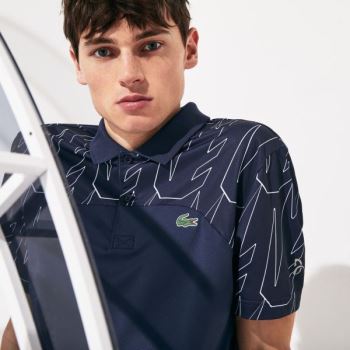 Lacoste SPORT Novak Djokovic Respirável Ultra-Light Polo Shirt Azul Marinho Azuis Branco | z7ERZjgu