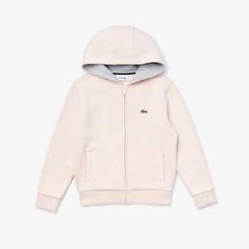 Lacoste SPORT Tenis Zippered Fleece Sweatshirt Luz Rosa Cinzentas | DsEorLUy