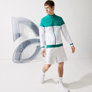 Lacoste SPORT x Novak Djokovic Colorblock Zip Jacket Branco Verdes | PQlw52p4