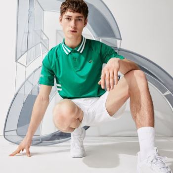 Lacoste SPORT x Novak Djokovic Respirável Ultra-Dry Polo Verdes Branco | H0Rk6evm