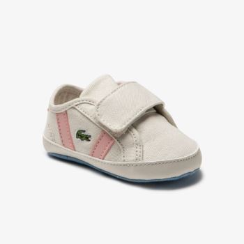 Lacoste Sideline Crib Lona Sneakers Branco Luz Rosa | 1vr6gb61