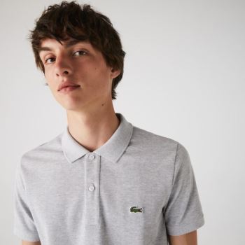 Lacoste Slim Fit Polo in Petit Piqué Cinzentas | dAz12pfj