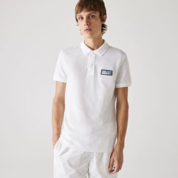 Lacoste Slim Fit Solid Algodão Piqué Polo With Badge Branco | xTtU6wJ6