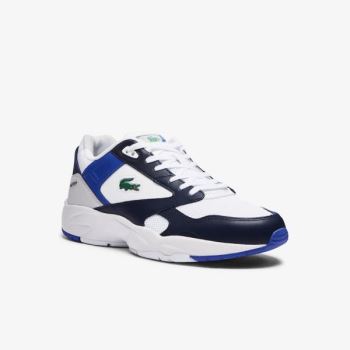 Lacoste Storm 96 Lo Mesh Colour-Pop Sneakers Branco Azul Marinho | DQkN6BLp