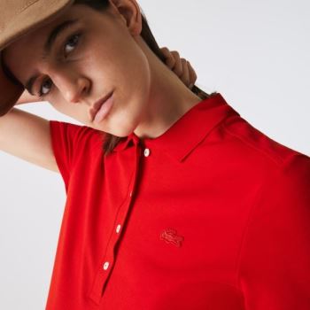 Lacoste Stretch Algodão Piqué Polo Shirt Vermelhas | y69kckLS