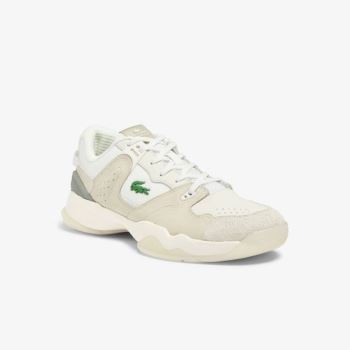 Lacoste T-Point Couro and Camurça Sneakers Branco Branco | 9Ys9l8ww