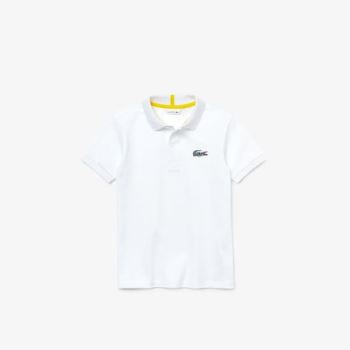 Lacoste x National Geographic Algodão Piqué Polo Shirt Branco | XTaYlnov