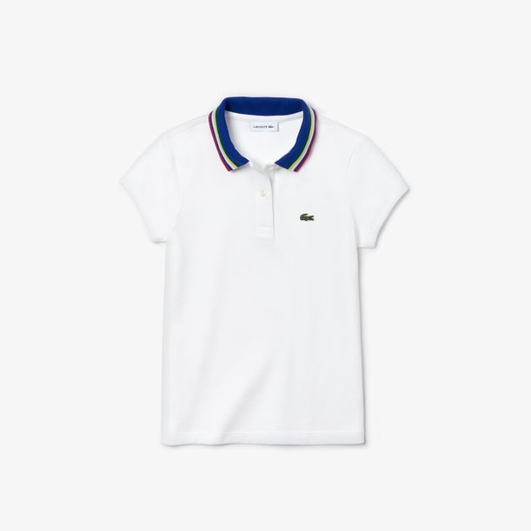 Lacoste A-Line Algodão Piqué Polo Branco | vR3potLy