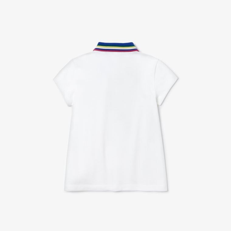 Lacoste A-Line Algodão Piqué Polo Branco | vR3potLy