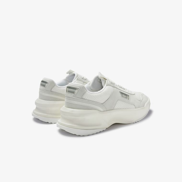 Lacoste Ace Lift Colourblock Couro Sneakers Bege | RyDE3JtH