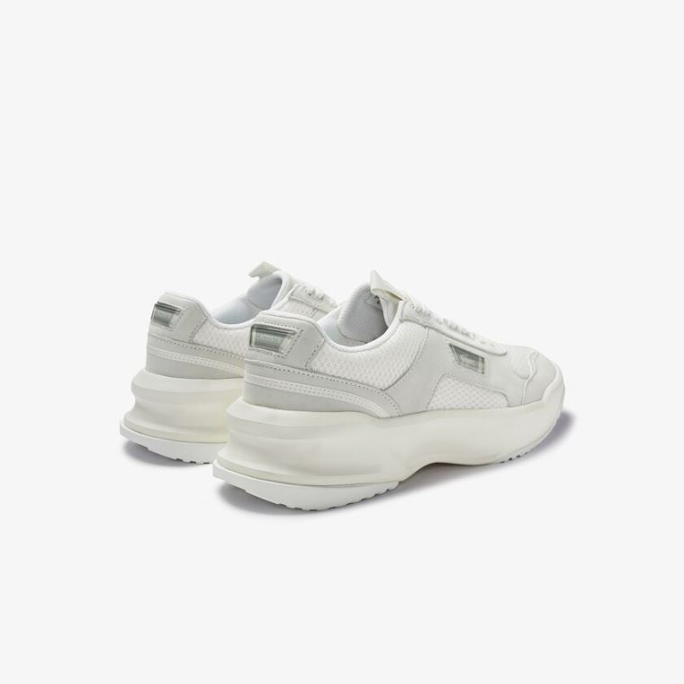 Lacoste Ace Lift Colourblock Couro Sneakers Branco Branco | YDWSaPEV