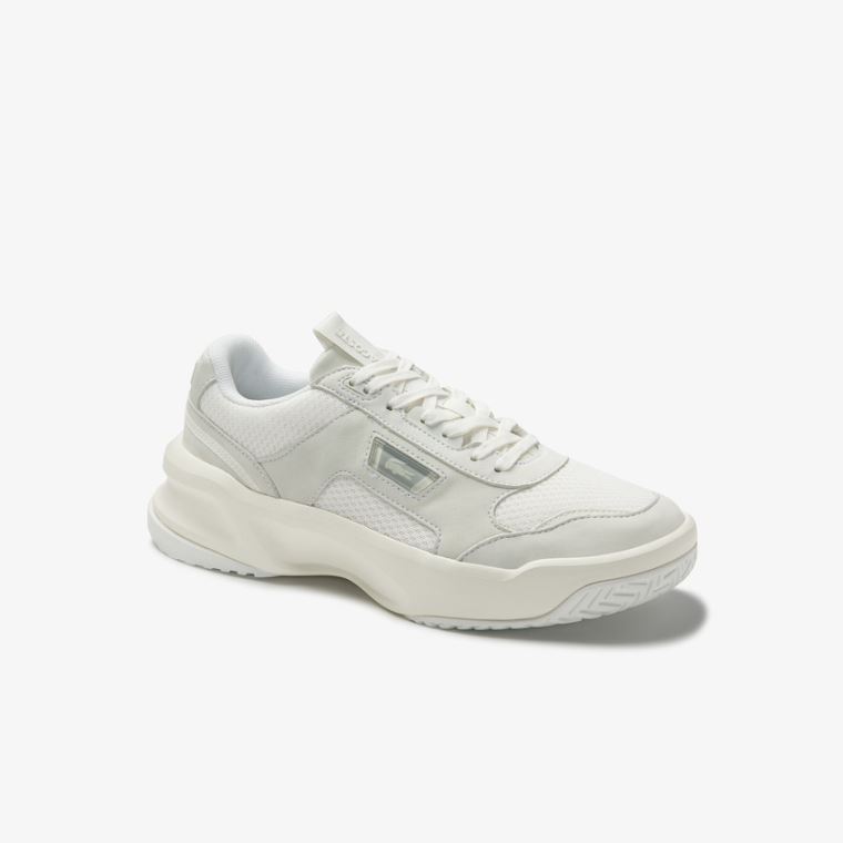 Lacoste Ace Lift Colourblock Couro Sneakers Branco Branco | YDWSaPEV