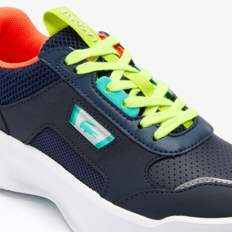 Lacoste Ace Lift Couro Sneakers Azul Marinho Turquesa | z8deorT6