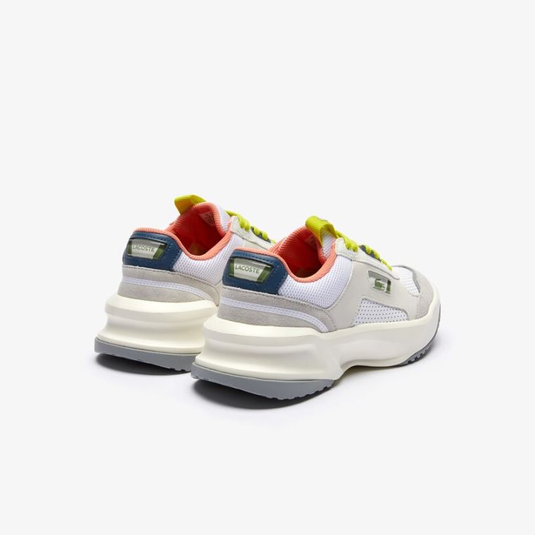 Lacoste Ace Lift Couro and Camurça Sneakers Branco Luz Cinzentas | JCLztoEX