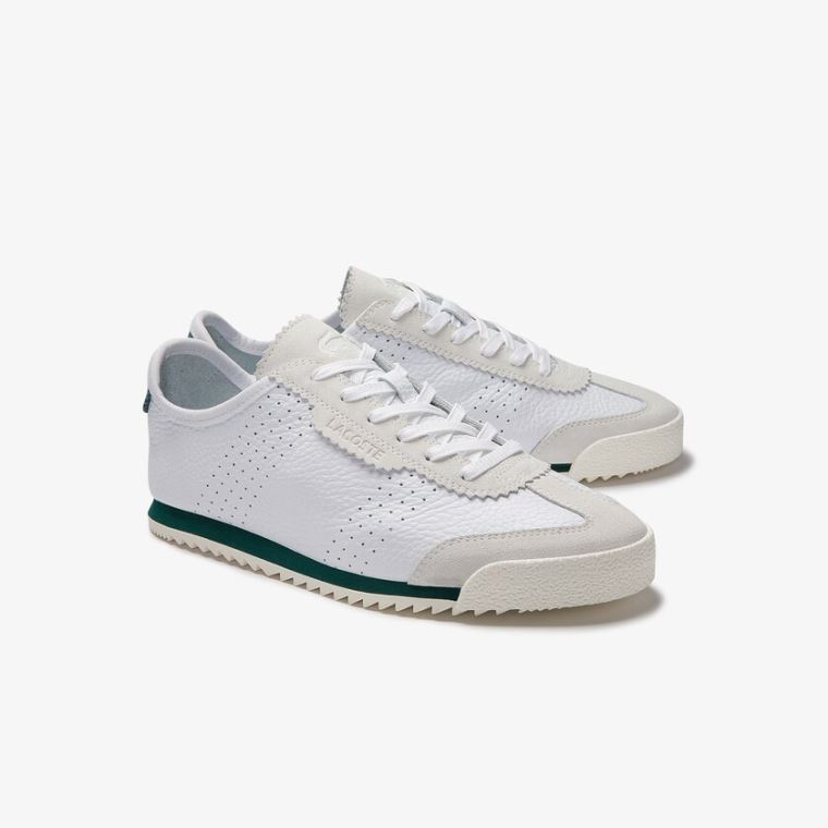 Lacoste Ascenta Couro and Camurça Sneakers Branco | WRVjLOod