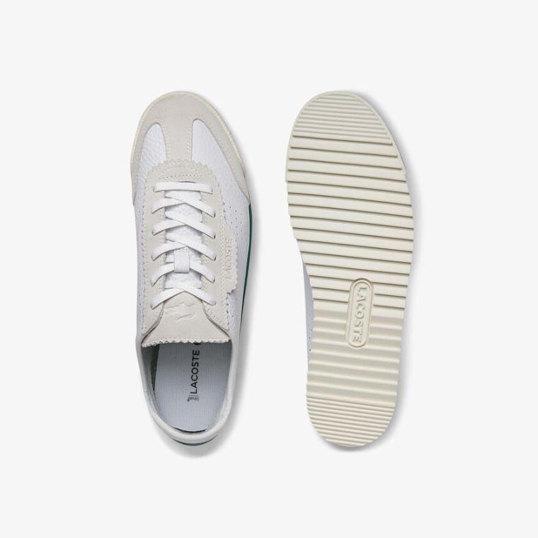 Lacoste Ascenta Couro and Camurça Sneakers Branco | WRVjLOod