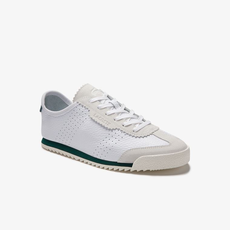 Lacoste Ascenta Couro and Camurça Sneakers Branco | WRVjLOod