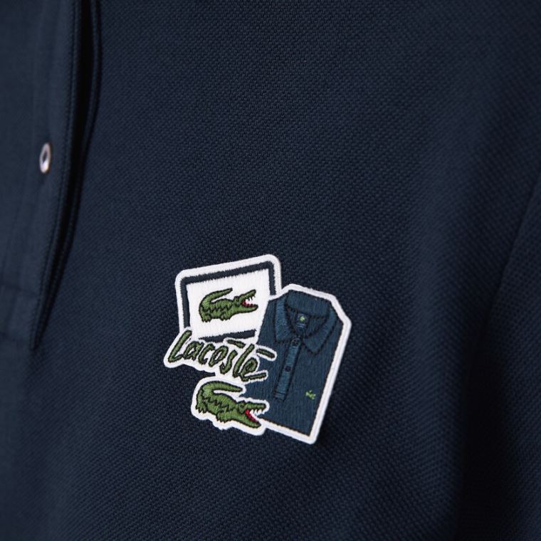 Lacoste Badge Polo Vestidos Azul Marinho Azuis | DjCxMd68