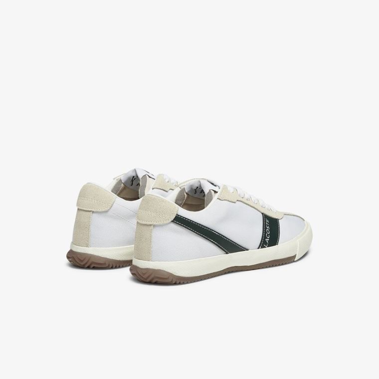 Lacoste Ball Net Lona and Camurça Sneakers Branco | GVFUmx1z