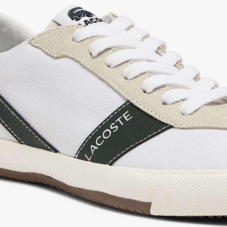 Lacoste Ball Net Lona and Camurça Sneakers Branco | GVFUmx1z