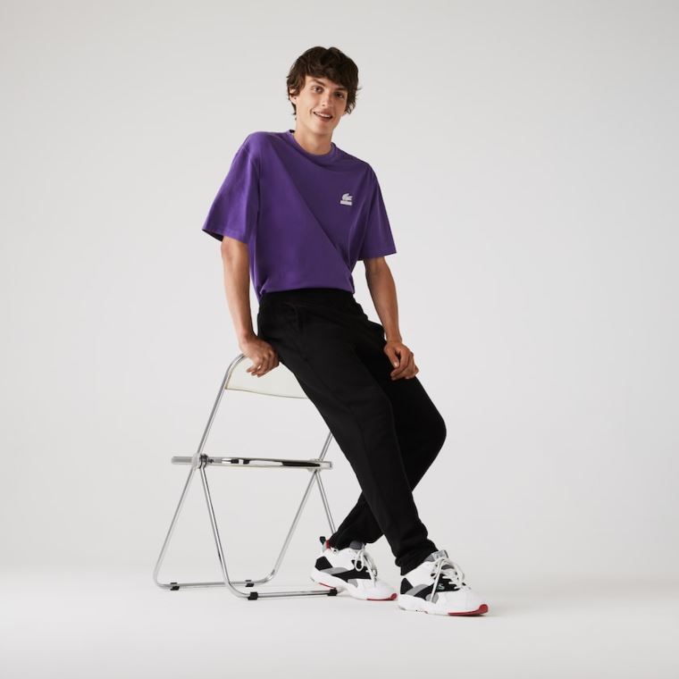 Lacoste CONCEPTS Collaboration Atletismo Pants Pretas | 4Usho8yq