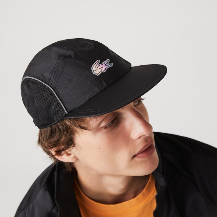 Lacoste CONCEPTS Collaboration Mesh-Panel Cap Pretas | R52kBJL9