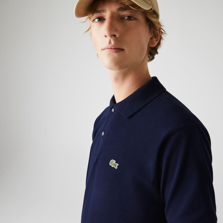 Lacoste Classicos Fit L.12.12 Polo Shirt Azul Marinho Azuis | Nx1pDGJW