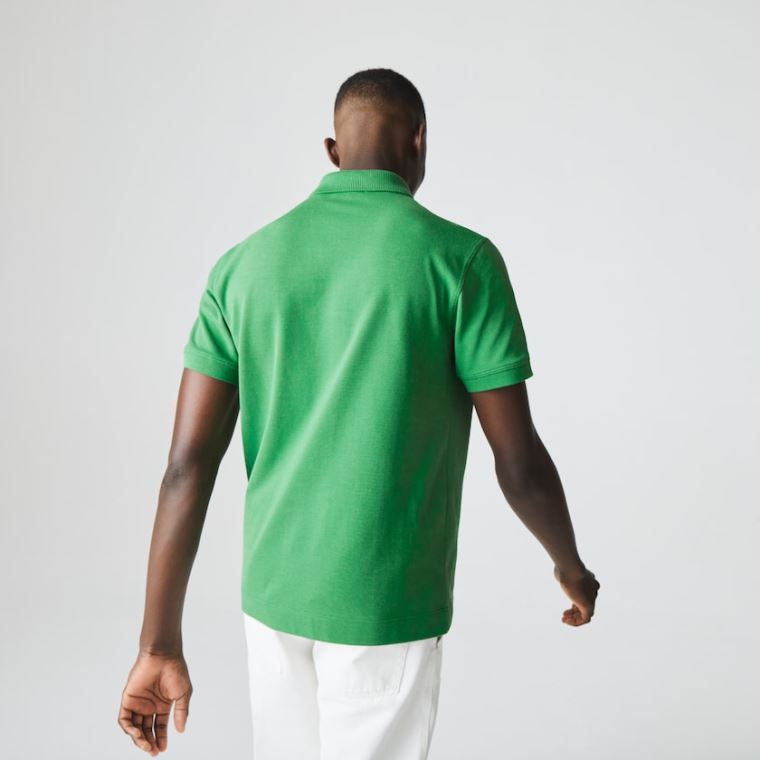 Lacoste Classicos Fit Organic Algodão Piqué Polo Verdes | 1LrzL9zs