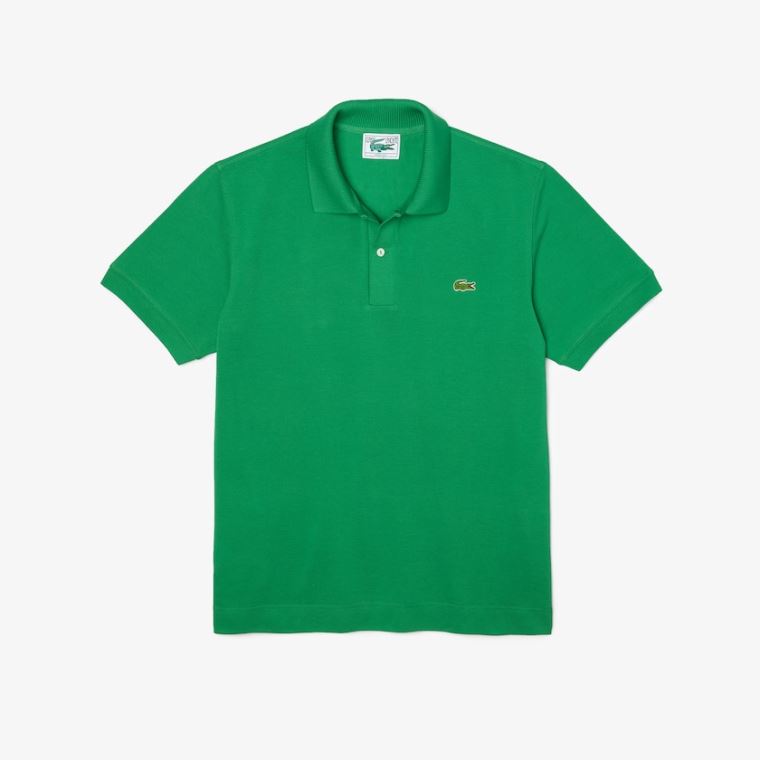 Lacoste Classicos Fit Organic Algodão Piqué Polo Verdes | 1LrzL9zs